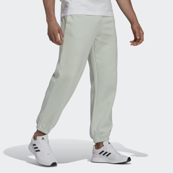 Pantalon De Jogging Droit En Molleton De Coton Adidas Essentials Feelvivid Vert