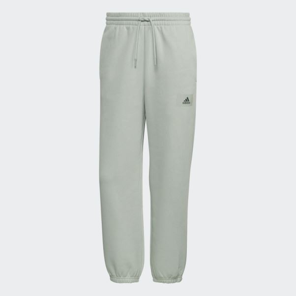 Pantalon De Jogging Droit En Molleton De Coton Adidas Essentials Feelvivid Vert