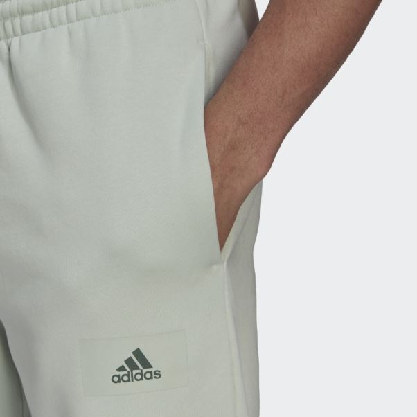 Pantalon De Jogging Droit En Molleton De Coton Adidas Essentials Feelvivid Vert