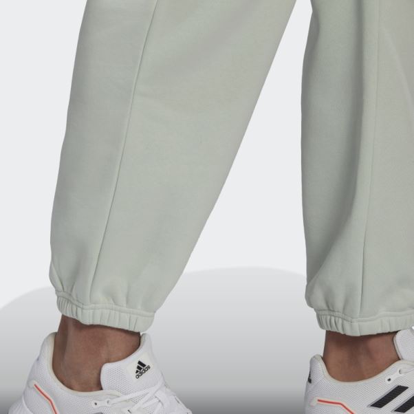 Pantalon De Jogging Droit En Molleton De Coton Adidas Essentials Feelvivid Vert