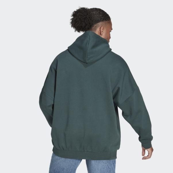Sweat à Capuche Graphique Adidas Rekive Vert Minéral Chaud