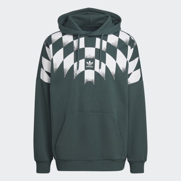 Sweat à Capuche Graphique Adidas Rekive Vert Minéral Chaud