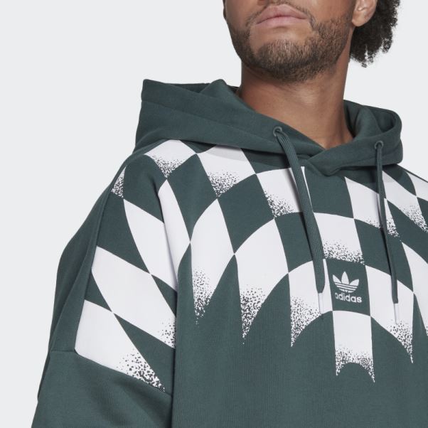 Sweat à Capuche Graphique Adidas Rekive Vert Minéral Chaud