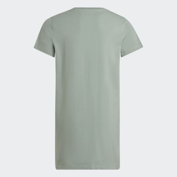 Adidas Robe T-shirt Imprimé Animal Vert Argent