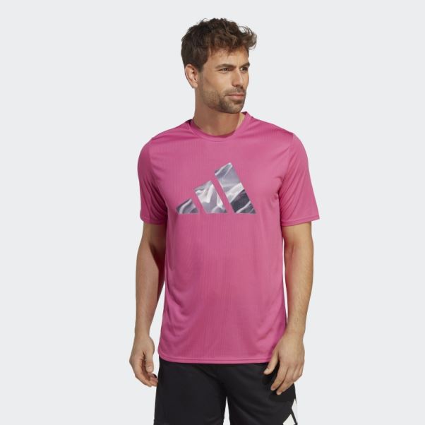 T-shirt D'entraînement Adidas Conçu Pour Le Mouvement Fuchsia Hiit