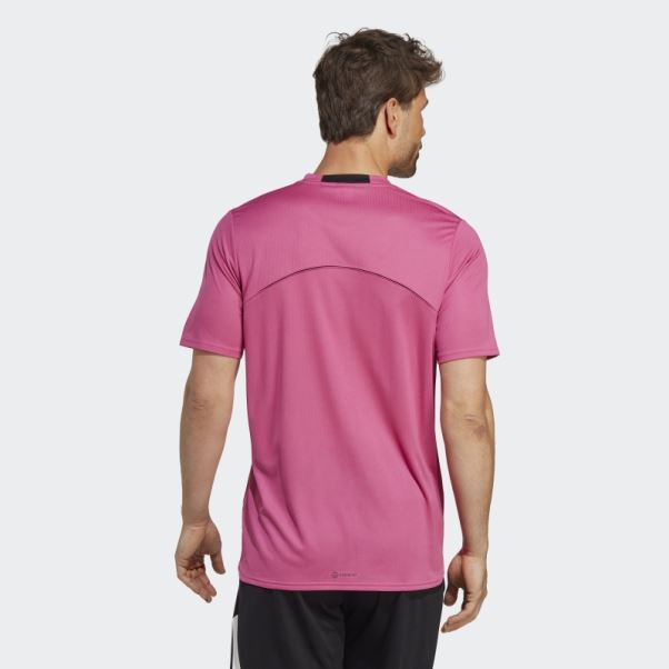 T-shirt D'entraînement Adidas Conçu Pour Le Mouvement Fuchsia Hiit