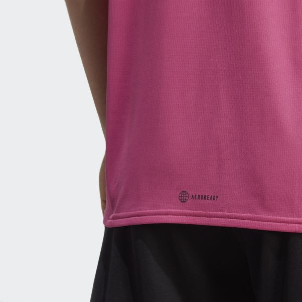 T-shirt D'entraînement Adidas Conçu Pour Le Mouvement Fuchsia Hiit