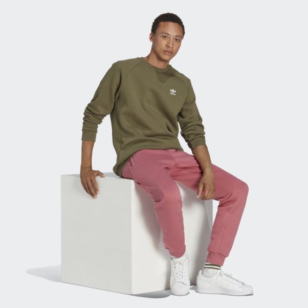 Sweat à Capuche Adidas Trèfle Essentials Olive