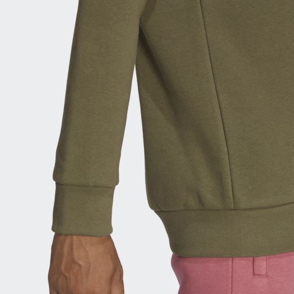 Sweat à Capuche Adidas Trèfle Essentials Olive