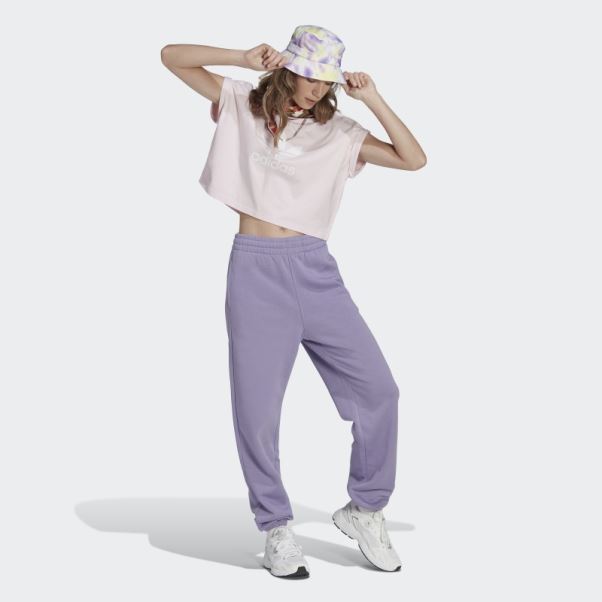 Adidas Pantalon De Jogging Polaire Essentials Lilas