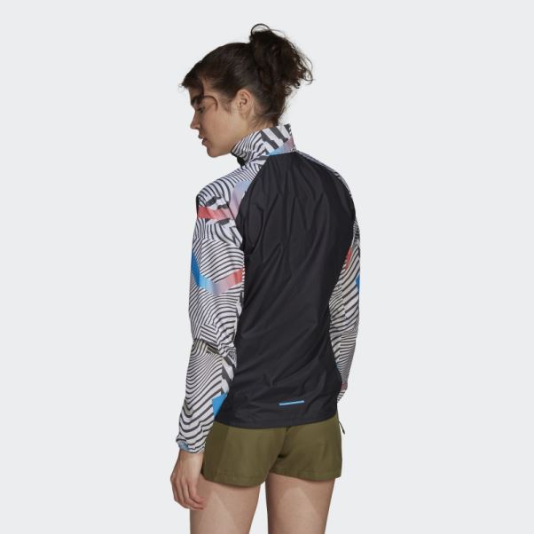 Coupe-vent Imprimé Trail Terrex Blanc Adidas