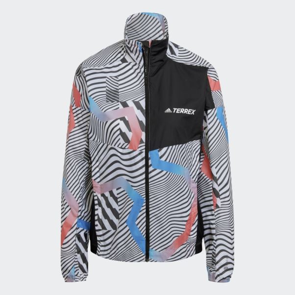 Coupe-vent Imprimé Trail Terrex Blanc Adidas