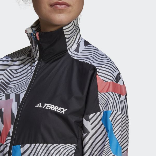 Coupe-vent Imprimé Trail Terrex Blanc Adidas