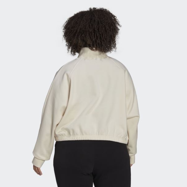 Pull Polaire Hyperglam (taille Plus) Adidas Blanc