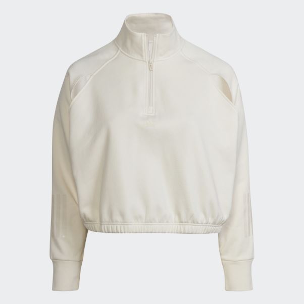 Pull Polaire Hyperglam (taille Plus) Adidas Blanc