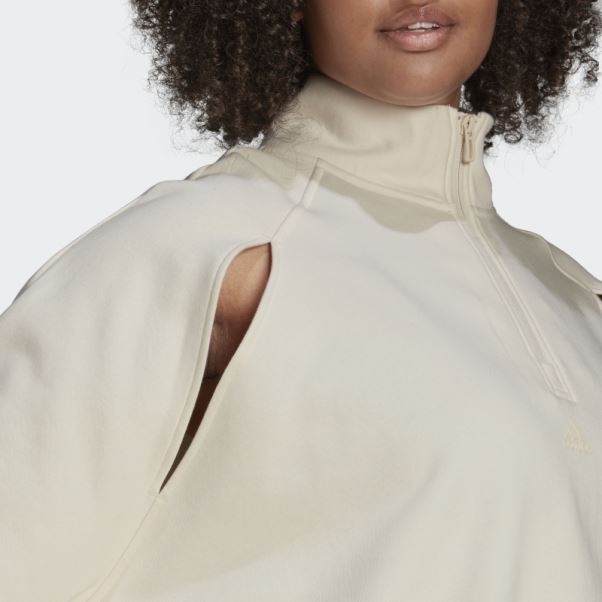Pull Polaire Hyperglam (taille Plus) Adidas Blanc