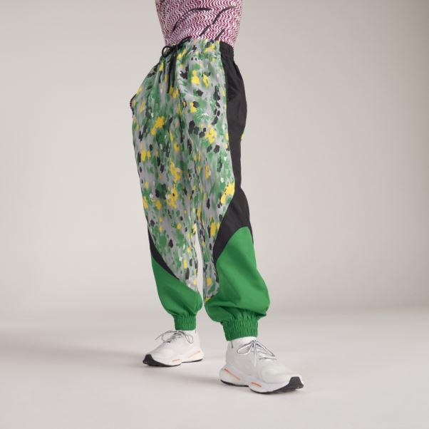 Pantalon De Survêtement Tissé Imprimé Adidas By Stella Mccartney Noir