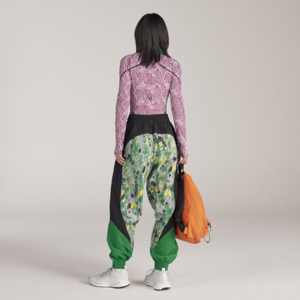 Pantalon De Survêtement Tissé Imprimé Adidas By Stella Mccartney Noir