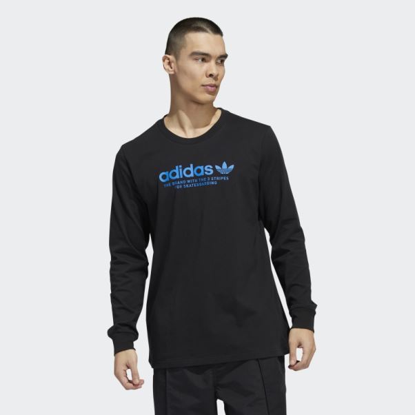 T-shirt à Logo à Manches Longues Adidas Skateboarding 4.0 Noir (non Genré)