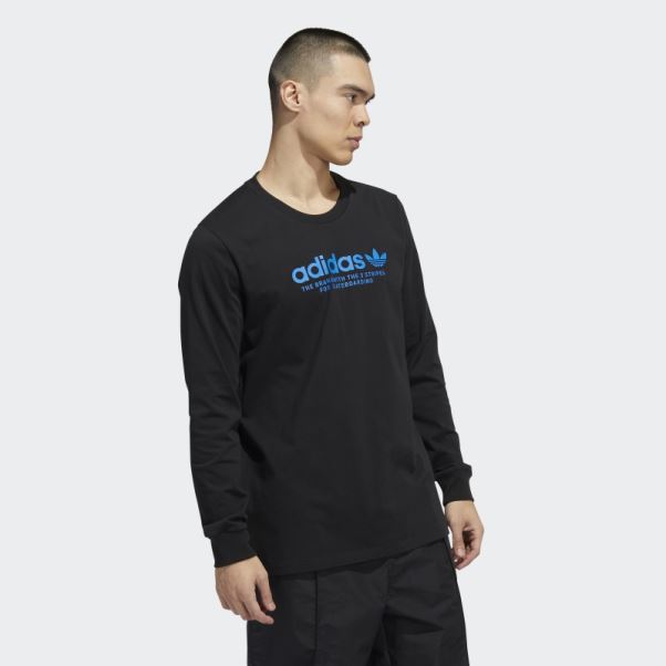 T-shirt à Logo à Manches Longues Adidas Skateboarding 4.0 Noir (non Genré)