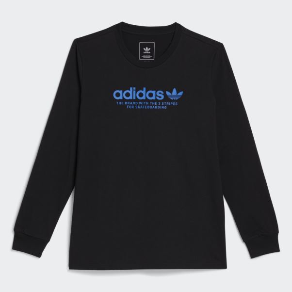 T-shirt à Logo à Manches Longues Adidas Skateboarding 4.0 Noir (non Genré)