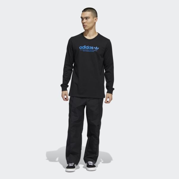 T-shirt à Logo à Manches Longues Adidas Skateboarding 4.0 Noir (non Genré)
