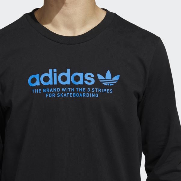 T-shirt à Logo à Manches Longues Adidas Skateboarding 4.0 Noir (non Genré)