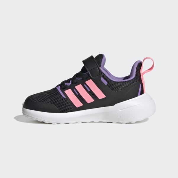 Adidas Fortarun 2.0 Cloudfoam Chaussures à Lacets élastiques Noir