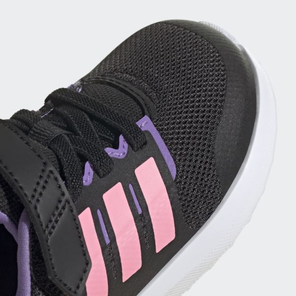Adidas Fortarun 2.0 Cloudfoam Chaussures à Lacets élastiques Noir