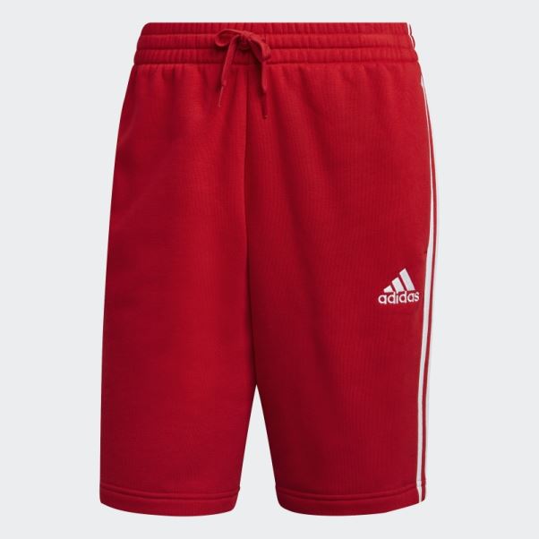 Short Adidas Essentials Fleece 3-stripes écarlate