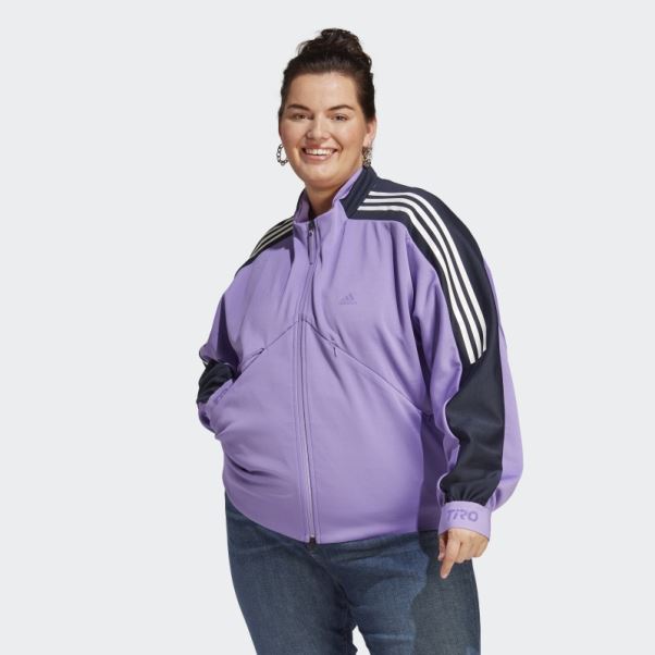 Adidas Violet Tiro Suit-up Track Top Advanced (taille Plus)