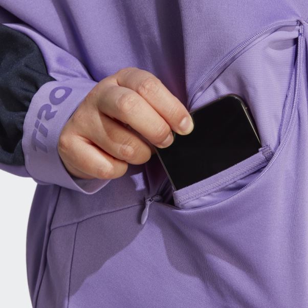 Adidas Violet Tiro Suit-up Track Top Advanced (taille Plus)