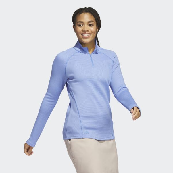 Pull De Golf 1/4 Zip Bleu Adidas