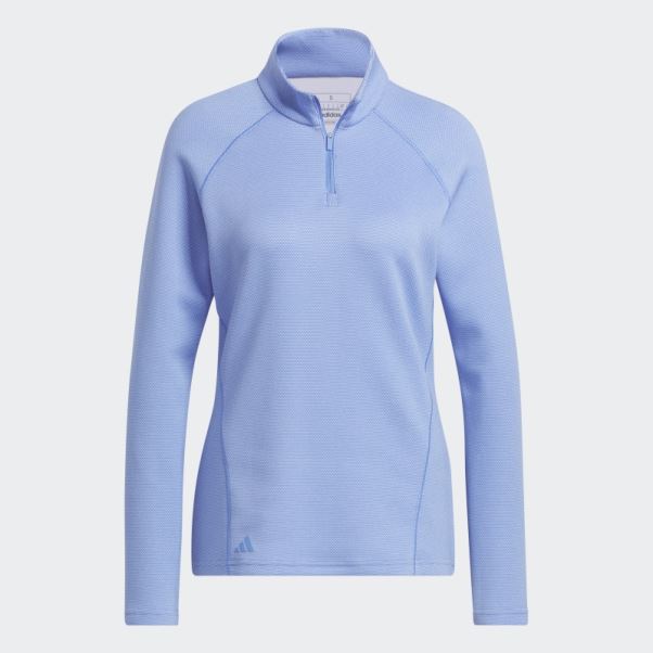 Pull De Golf 1/4 Zip Bleu Adidas