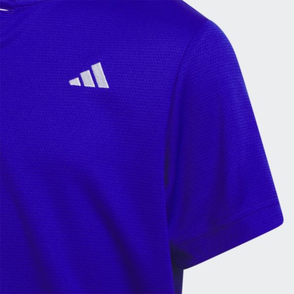 Polo Adidas Bleu Col Sport