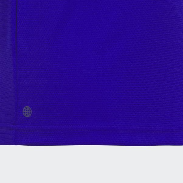 Polo Adidas Bleu Col Sport