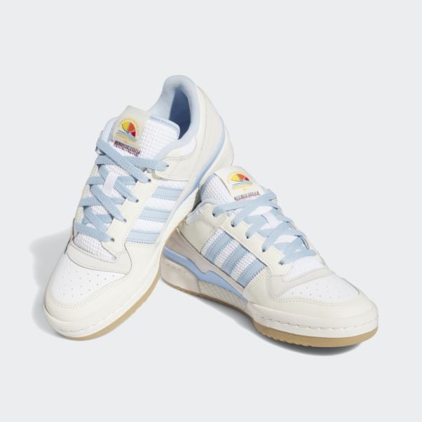 Chaussures Adidas Forum Mid Blanches