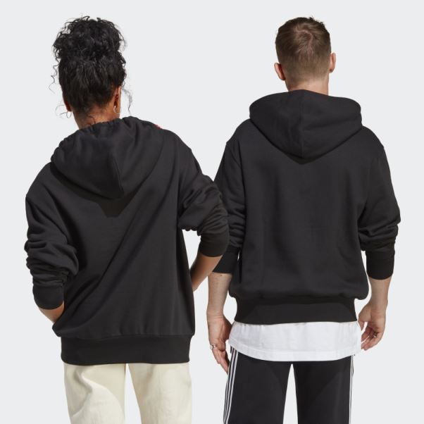 Adidas Sweat à Capuche Graphique Noir