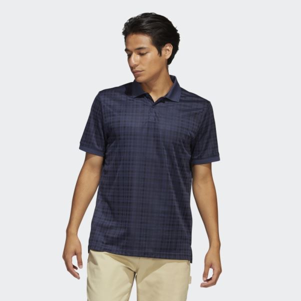Polo Adidas Adicross Plaid Bleu Trace