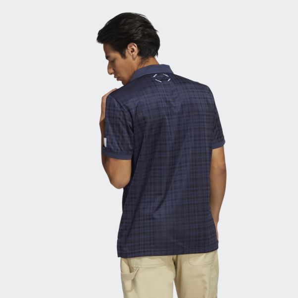 Polo Adidas Adicross Plaid Bleu Trace