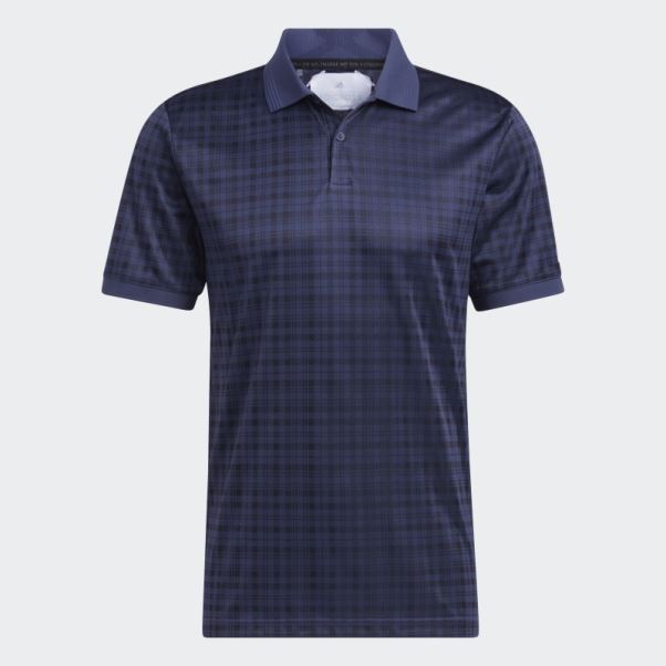 Polo Adidas Adicross Plaid Bleu Trace
