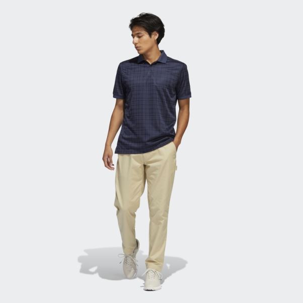 Polo Adidas Adicross Plaid Bleu Trace