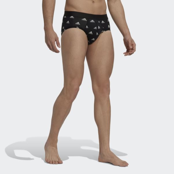 Slip Noir à 3 Bandes En Coton Comfort Flex Adidas