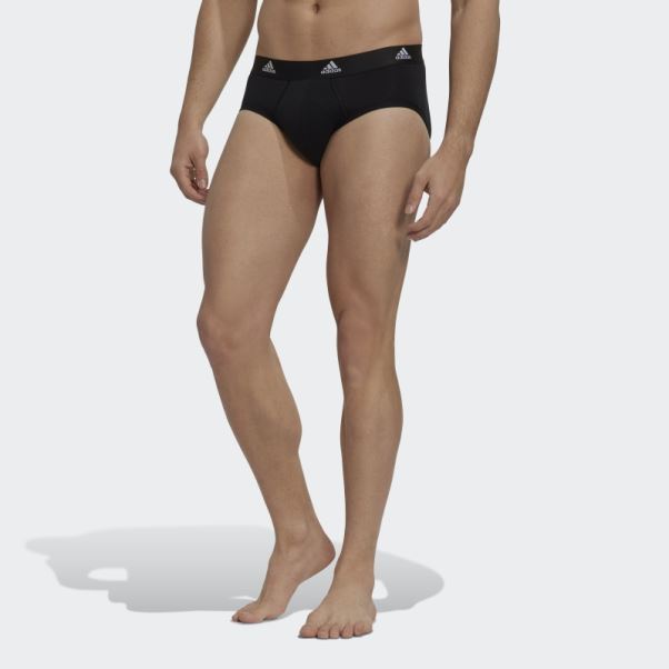 Slip Noir à 3 Bandes En Coton Comfort Flex Adidas