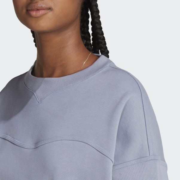 Sweat Polaire Lounge Violet Argent Adidas