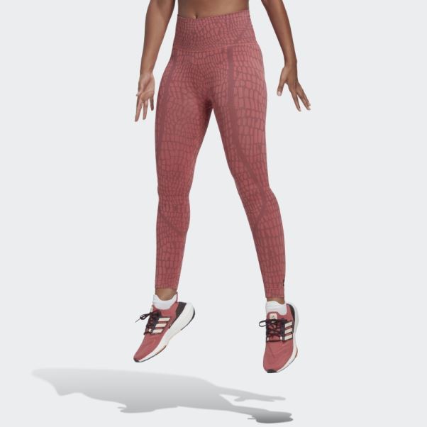 Legging Adidas Formotion Sculpt Croco 7/8 Bordeaux