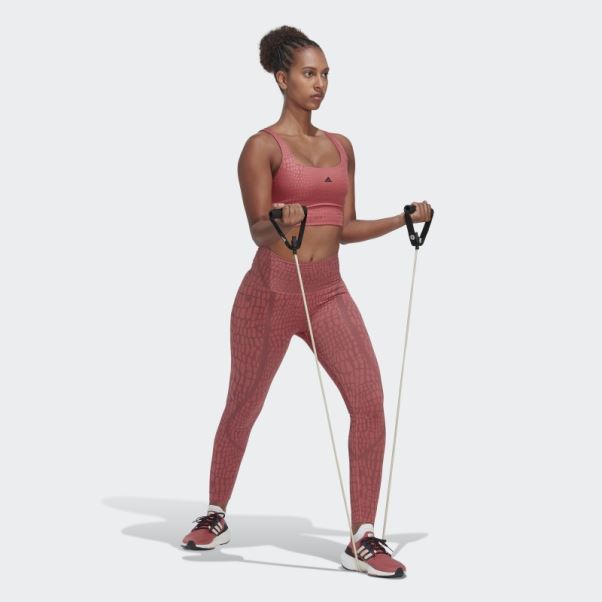 Legging Adidas Formotion Sculpt Croco 7/8 Bordeaux