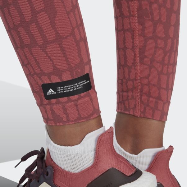 Legging Adidas Formotion Sculpt Croco 7/8 Bordeaux
