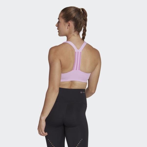 Soutien-gorge à Maintien Moyen Powerimpact Training Adidas Lilas