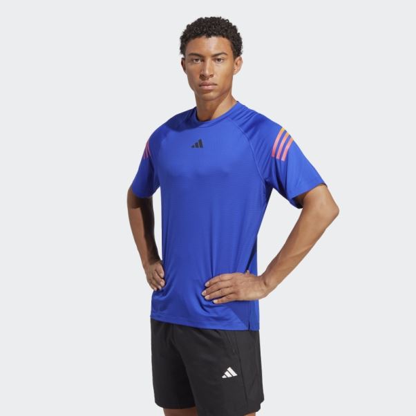 T-shirt D'entraînement à 3 Bandes Adidas Train Icon Bleu